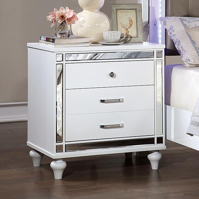 BRACHIUM Night Stand, White - Premium Nightstand from FOA East - Just $331.50! Shop now at Furniture Wholesale Plus  We are the best furniture store in Nashville, Hendersonville, Goodlettsville, Madison, Antioch, Mount Juliet, Lebanon, Gallatin, Springfield, Murfreesboro, Franklin, Brentwood