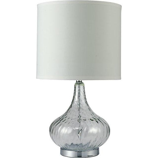 Donna Clear 15"H Glass Clear Table Lamp - Premium Lamp from FOA East - Just $134.55! Shop now at Furniture Wholesale Plus  We are the best furniture store in Nashville, Hendersonville, Goodlettsville, Madison, Antioch, Mount Juliet, Lebanon, Gallatin, Springfield, Murfreesboro, Franklin, Brentwood