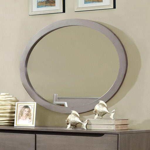 Lennart Gray Oval Mirror - Premium Mirror from FOA East - Just $136.50! Shop now at Furniture Wholesale Plus  We are the best furniture store in Nashville, Hendersonville, Goodlettsville, Madison, Antioch, Mount Juliet, Lebanon, Gallatin, Springfield, Murfreesboro, Franklin, Brentwood