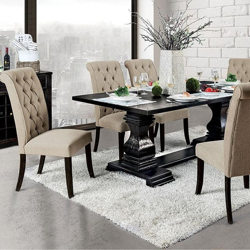 Nerissa Antique Black Dining Table - Premium Dining Table from FOA East - Just $778.05! Shop now at Furniture Wholesale Plus  We are the best furniture store in Nashville, Hendersonville, Goodlettsville, Madison, Antioch, Mount Juliet, Lebanon, Gallatin, Springfield, Murfreesboro, Franklin, Brentwood