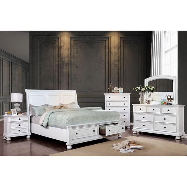 Castor White Cal.King Bed - Premium Bed from FOA East - Just $910.65! Shop now at Furniture Wholesale Plus  We are the best furniture store in Nashville, Hendersonville, Goodlettsville, Madison, Antioch, Mount Juliet, Lebanon, Gallatin, Springfield, Murfreesboro, Franklin, Brentwood