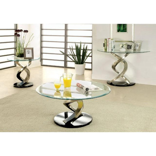 NOVA Satin Plated/Black End Table - Premium End Table from FOA East - Just $368.55! Shop now at Furniture Wholesale Plus  We are the best furniture store in Nashville, Hendersonville, Goodlettsville, Madison, Antioch, Mount Juliet, Lebanon, Gallatin, Springfield, Murfreesboro, Franklin, Brentwood