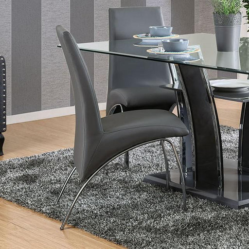 Wailoa Gray/Chrome Side Chair - Premium Dining Chair from FOA East - Just $370.50! Shop now at Furniture Wholesale Plus  We are the best furniture store in Nashville, Hendersonville, Goodlettsville, Madison, Antioch, Mount Juliet, Lebanon, Gallatin, Springfield, Murfreesboro, Franklin, Brentwood