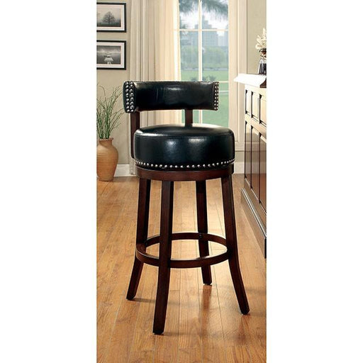 SHIRLEY Dark Oak/Black 24" Bar Stool - Premium Barstool from FOA East - Just $419.25! Shop now at Furniture Wholesale Plus  We are the best furniture store in Nashville, Hendersonville, Goodlettsville, Madison, Antioch, Mount Juliet, Lebanon, Gallatin, Springfield, Murfreesboro, Franklin, Brentwood