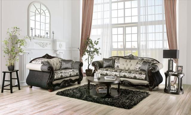 CRESPIGNANO Sofa, Black/Gray - Premium Sofa from FOA East - Just $1505.40! Shop now at Furniture Wholesale Plus  We are the best furniture store in Nashville, Hendersonville, Goodlettsville, Madison, Antioch, Mount Juliet, Lebanon, Gallatin, Springfield, Murfreesboro, Franklin, Brentwood