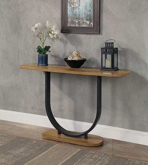 OLBIA Sofa Table, Rustic Oak/Sand Black - Premium Sofa from FOA East - Just $154.05! Shop now at Furniture Wholesale Plus  We are the best furniture store in Nashville, Hendersonville, Goodlettsville, Madison, Antioch, Mount Juliet, Lebanon, Gallatin, Springfield, Murfreesboro, Franklin, Brentwood