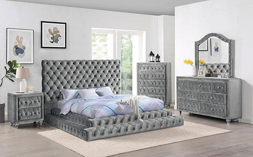 STEFANIA E.King Bed, Gray - Premium Bed from FOA East - Just $1129.05! Shop now at Furniture Wholesale Plus  We are the best furniture store in Nashville, Hendersonville, Goodlettsville, Madison, Antioch, Mount Juliet, Lebanon, Gallatin, Springfield, Murfreesboro, Franklin, Brentwood