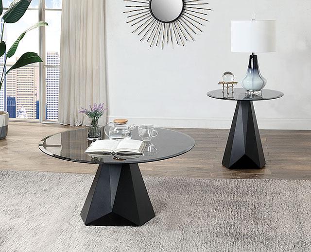 BISHOP End Table, Black/Gray - Premium End Table from FOA East - Just $349.05! Shop now at Furniture Wholesale Plus  We are the best furniture store in Nashville, Hendersonville, Goodlettsville, Madison, Antioch, Mount Juliet, Lebanon, Gallatin, Springfield, Murfreesboro, Franklin, Brentwood