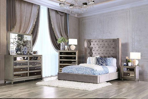 ROSABELLE Queen Bed, Gray - Premium Bed from FOA East - Just $836.55! Shop now at Furniture Wholesale Plus  We are the best furniture store in Nashville, Hendersonville, Goodlettsville, Madison, Antioch, Mount Juliet, Lebanon, Gallatin, Springfield, Murfreesboro, Franklin, Brentwood