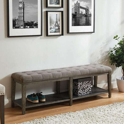 Tayah Gray Bench - Premium Bench from FOA East - Just $310.05! Shop now at Furniture Wholesale Plus  We are the best furniture store in Nashville, Hendersonville, Goodlettsville, Madison, Antioch, Mount Juliet, Lebanon, Gallatin, Springfield, Murfreesboro, Franklin, Brentwood