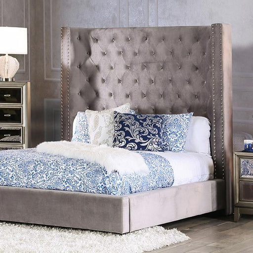 ROSABELLE E.King Bed, Gray - Premium Bed from FOA East - Just $973.05! Shop now at Furniture Wholesale Plus  We are the best furniture store in Nashville, Hendersonville, Goodlettsville, Madison, Antioch, Mount Juliet, Lebanon, Gallatin, Springfield, Murfreesboro, Franklin, Brentwood