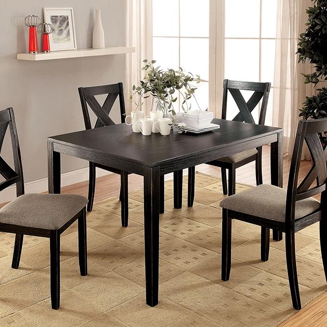 GLENHAM Brushed Black/Gray 5 Pc. Dining Table Set - Premium Dining Room Set from FOA East - Just $524.55! Shop now at Furniture Wholesale Plus  We are the best furniture store in Nashville, Hendersonville, Goodlettsville, Madison, Antioch, Mount Juliet, Lebanon, Gallatin, Springfield, Murfreesboro, Franklin, Brentwood