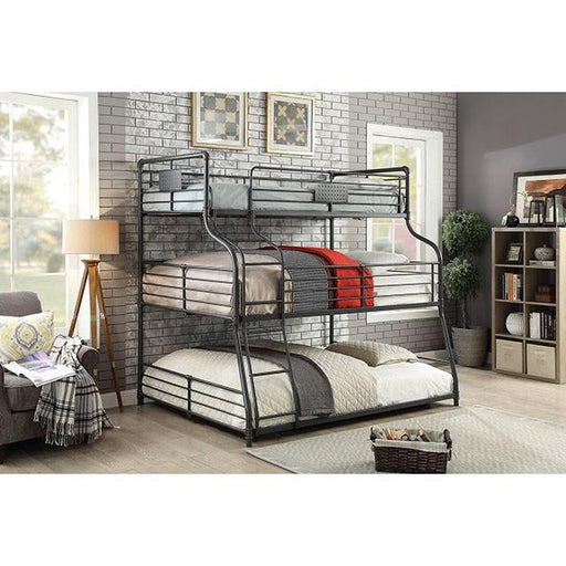 Olga III Sand Black Twin/Full/Queen Bunk Bed - Premium Bunk Bed from FOA East - Just $1012.05! Shop now at Furniture Wholesale Plus  We are the best furniture store in Nashville, Hendersonville, Goodlettsville, Madison, Antioch, Mount Juliet, Lebanon, Gallatin, Springfield, Murfreesboro, Franklin, Brentwood