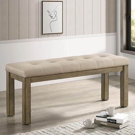 TEMPLEMORE Bench, Light Brown/Beige - Premium Bench from FOA East - Just $173.55! Shop now at Furniture Wholesale Plus  We are the best furniture store in Nashville, Hendersonville, Goodlettsville, Madison, Antioch, Mount Juliet, Lebanon, Gallatin, Springfield, Murfreesboro, Franklin, Brentwood