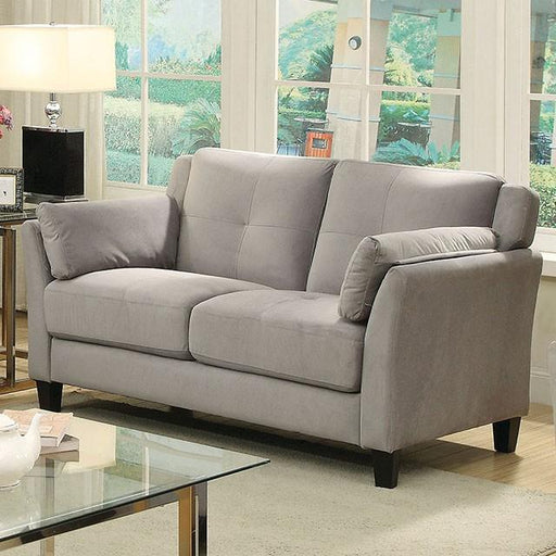 YSABEL Warm Gray Love Seat, Warm Gray (K/D) - Premium Loveseat from FOA East - Just $393.90! Shop now at Furniture Wholesale Plus  We are the best furniture store in Nashville, Hendersonville, Goodlettsville, Madison, Antioch, Mount Juliet, Lebanon, Gallatin, Springfield, Murfreesboro, Franklin, Brentwood