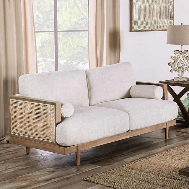 ALESUND Loveseat, Beige/Light Oak - Premium Loveseat from FOA East - Just $1657.50! Shop now at Furniture Wholesale Plus  We are the best furniture store in Nashville, Hendersonville, Goodlettsville, Madison, Antioch, Mount Juliet, Lebanon, Gallatin, Springfield, Murfreesboro, Franklin, Brentwood