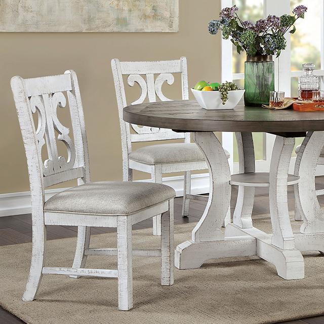 AULETTA Round Dining Table, Gray - Premium Dining Table from FOA East - Just $505.05! Shop now at Furniture Wholesale Plus  We are the best furniture store in Nashville, Hendersonville, Goodlettsville, Madison, Antioch, Mount Juliet, Lebanon, Gallatin, Springfield, Murfreesboro, Franklin, Brentwood