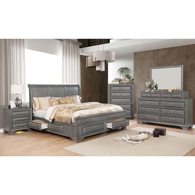 Brandt Gray Cal.King Bed - Premium Bed from FOA East - Just $1246.05! Shop now at Furniture Wholesale Plus  We are the best furniture store in Nashville, Hendersonville, Goodlettsville, Madison, Antioch, Mount Juliet, Lebanon, Gallatin, Springfield, Murfreesboro, Franklin, Brentwood