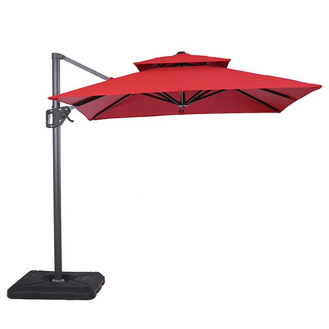 Fida 8 Ft Square Umbrella w/ Double Top + 37" Large Base - Premium Outdoor Accessories from FOA East - Just $290.55! Shop now at Furniture Wholesale Plus  We are the best furniture store in Nashville, Hendersonville, Goodlettsville, Madison, Antioch, Mount Juliet, Lebanon, Gallatin, Springfield, Murfreesboro, Franklin, Brentwood