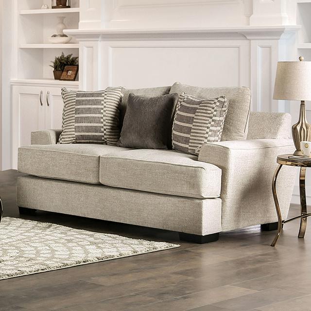 HOLBORN Loveseat, Beige - Premium Loveseat from FOA East - Just $1326! Shop now at Furniture Wholesale Plus  We are the best furniture store in Nashville, Hendersonville, Goodlettsville, Madison, Antioch, Mount Juliet, Lebanon, Gallatin, Springfield, Murfreesboro, Franklin, Brentwood