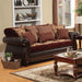 Franklin Burgundy/Espresso Sofa, Burgundy - Premium Sofa from FOA East - Just $1519.05! Shop now at Furniture Wholesale Plus  We are the best furniture store in Nashville, Hendersonville, Goodlettsville, Madison, Antioch, Mount Juliet, Lebanon, Gallatin, Springfield, Murfreesboro, Franklin, Brentwood