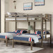 HORTENSE Triple Twin Bunk Bed, W. Gray - Premium Bunk Bed from FOA East - Just $875.55! Shop now at Furniture Wholesale Plus  We are the best furniture store in Nashville, Hendersonville, Goodlettsville, Madison, Antioch, Mount Juliet, Lebanon, Gallatin, Springfield, Murfreesboro, Franklin, Brentwood