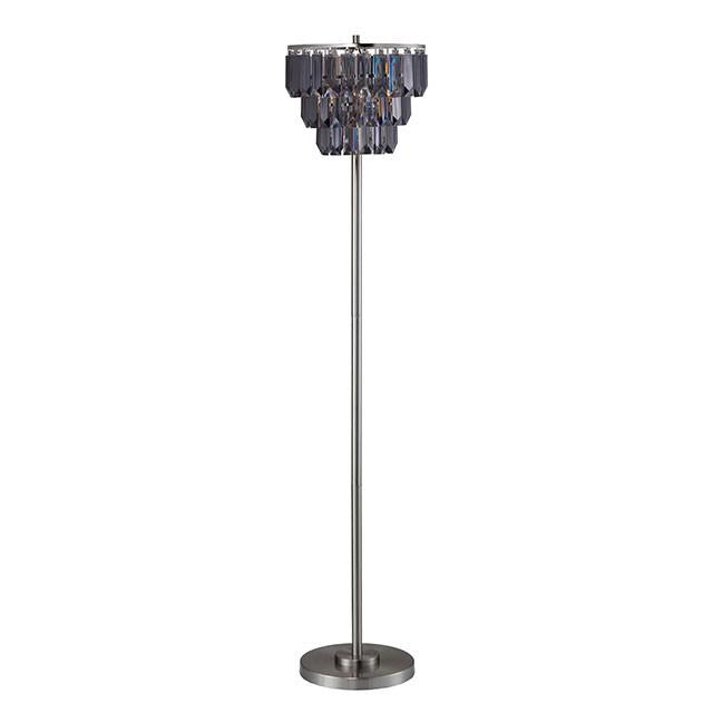 Meg Black/Chrome Floor Lamp - Premium Floor Lamp from FOA East - Just $154.05! Shop now at Furniture Wholesale Plus  We are the best furniture store in Nashville, Hendersonville, Goodlettsville, Madison, Antioch, Mount Juliet, Lebanon, Gallatin, Springfield, Murfreesboro, Franklin, Brentwood