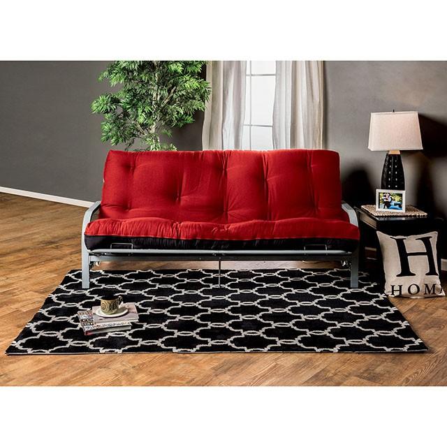 KNOX Red 8" Red/Black Futon Mattress w/ Inner Spring - Premium Futon Mattress from FOA East - Just $310.05! Shop now at Furniture Wholesale Plus  We are the best furniture store in Nashville, Hendersonville, Goodlettsville, Madison, Antioch, Mount Juliet, Lebanon, Gallatin, Springfield, Murfreesboro, Franklin, Brentwood