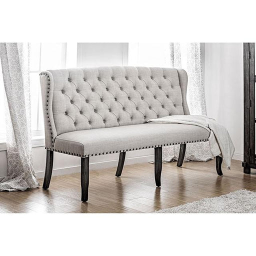 SANIA 3-Seater Loveseat Bench, Ivory - Premium Loveseat from FOA East - Just $585! Shop now at Furniture Wholesale Plus  We are the best furniture store in Nashville, Hendersonville, Goodlettsville, Madison, Antioch, Mount Juliet, Lebanon, Gallatin, Springfield, Murfreesboro, Franklin, Brentwood