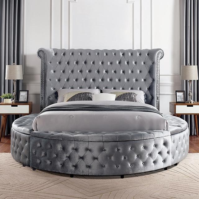 SANSOM Queen Bed, Gray - Premium Bed from FOA East - Just $1168.05! Shop now at Furniture Wholesale Plus  We are the best furniture store in Nashville, Hendersonville, Goodlettsville, Madison, Antioch, Mount Juliet, Lebanon, Gallatin, Springfield, Murfreesboro, Franklin, Brentwood