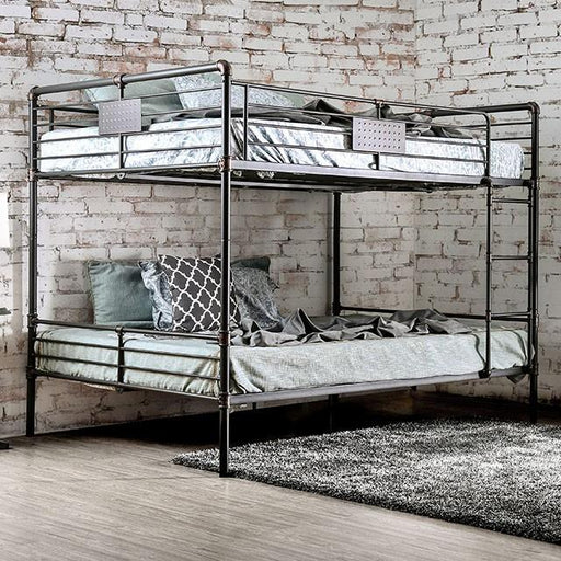 Olga I Antique Black Queen/Queen Bunk Bed - Premium Bunk Bed from FOA East - Just $817.05! Shop now at Furniture Wholesale Plus  We are the best furniture store in Nashville, Hendersonville, Goodlettsville, Madison, Antioch, Mount Juliet, Lebanon, Gallatin, Springfield, Murfreesboro, Franklin, Brentwood