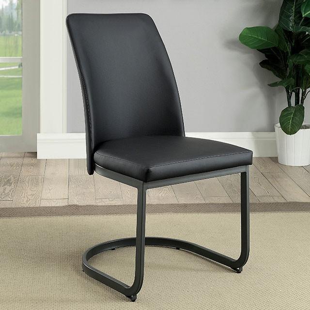 Saskia Dark Gray/Black Side Chair (2/CTN) - Premium Dining Chair from FOA East - Just $312! Shop now at Furniture Wholesale Plus  We are the best furniture store in Nashville, Hendersonville, Goodlettsville, Madison, Antioch, Mount Juliet, Lebanon, Gallatin, Springfield, Murfreesboro, Franklin, Brentwood