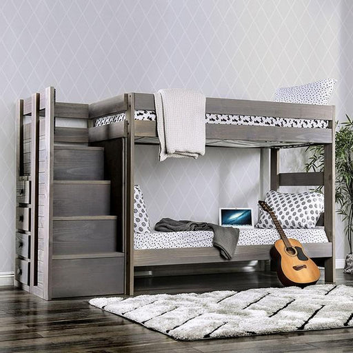 AMPELIOS T/T Bunk Bed W/ 2 Slat Kits (*Mattress Ready) - Premium Bunk Bed from FOA East - Just $1265.55! Shop now at Furniture Wholesale Plus  We are the best furniture store in Nashville, Hendersonville, Goodlettsville, Madison, Antioch, Mount Juliet, Lebanon, Gallatin, Springfield, Murfreesboro, Franklin, Brentwood