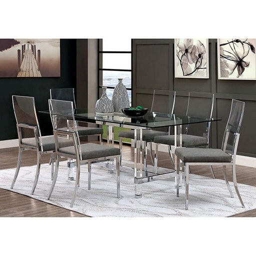 Casper Chrome Dining Table - Premium Dining Table from FOA East - Just $1012.05! Shop now at Furniture Wholesale Plus  We are the best furniture store in Nashville, Hendersonville, Goodlettsville, Madison, Antioch, Mount Juliet, Lebanon, Gallatin, Springfield, Murfreesboro, Franklin, Brentwood