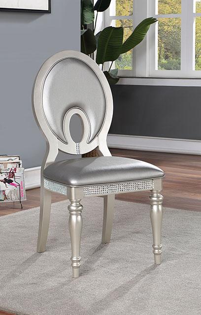 CATHALINA Side Chair (2/CTN), Silver - Premium Dining Chair from FOA East - Just $370.50! Shop now at Furniture Wholesale Plus  We are the best furniture store in Nashville, Hendersonville, Goodlettsville, Madison, Antioch, Mount Juliet, Lebanon, Gallatin, Springfield, Murfreesboro, Franklin, Brentwood