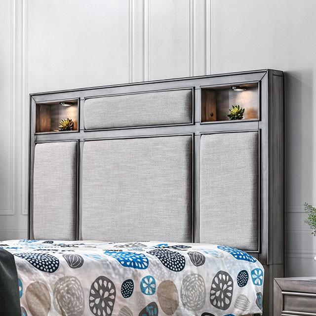 DAPHNE Gray Queen Bed - Premium Bed from FOA East - Just $542.10! Shop now at Furniture Wholesale Plus  We are the best furniture store in Nashville, Hendersonville, Goodlettsville, Madison, Antioch, Mount Juliet, Lebanon, Gallatin, Springfield, Murfreesboro, Franklin, Brentwood