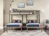 HORTENSE Triple Twin Bunk Bed, W. Gray - Premium Bunk Bed from FOA East - Just $875.55! Shop now at Furniture Wholesale Plus  We are the best furniture store in Nashville, Hendersonville, Goodlettsville, Madison, Antioch, Mount Juliet, Lebanon, Gallatin, Springfield, Murfreesboro, Franklin, Brentwood