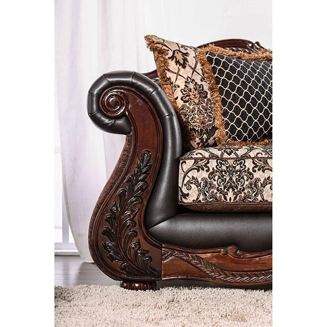 JAMAEL Brown/Espresso Sofa - Premium Sofa from FOA East - Just $1636.05! Shop now at Furniture Wholesale Plus  We are the best furniture store in Nashville, Hendersonville, Goodlettsville, Madison, Antioch, Mount Juliet, Lebanon, Gallatin, Springfield, Murfreesboro, Franklin, Brentwood