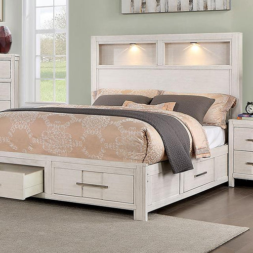 KARLA Queen Bed, White - Premium Bed from FOA East - Just $934.05! Shop now at Furniture Wholesale Plus  We are the best furniture store in Nashville, Hendersonville, Goodlettsville, Madison, Antioch, Mount Juliet, Lebanon, Gallatin, Springfield, Murfreesboro, Franklin, Brentwood