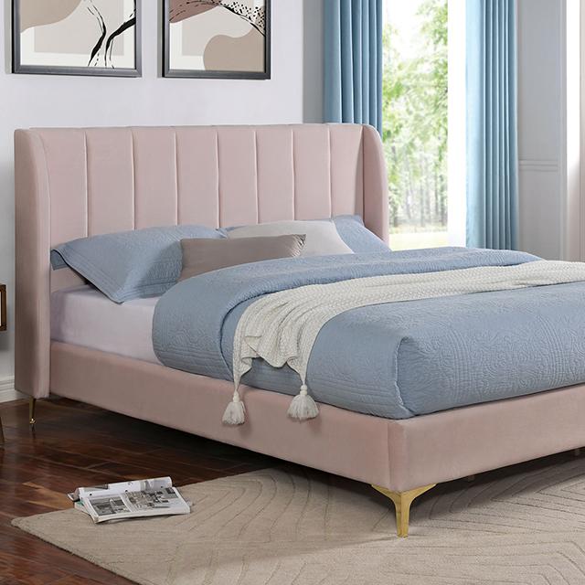 PEARL Full Bed, Light Pink - Premium Bed from FOA East - Just $368.55! Shop now at Furniture Wholesale Plus  We are the best furniture store in Nashville, Hendersonville, Goodlettsville, Madison, Antioch, Mount Juliet, Lebanon, Gallatin, Springfield, Murfreesboro, Franklin, Brentwood