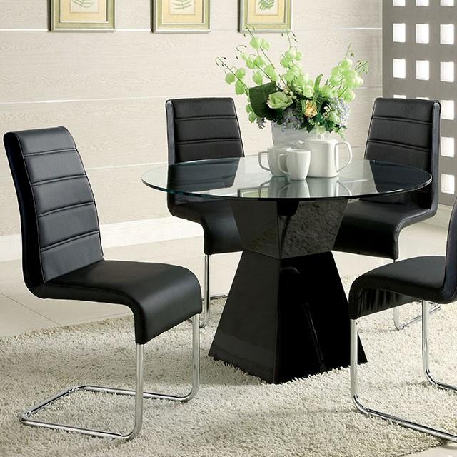 Mauna Black Round Dining Table - Premium Dining Table from FOA East - Just $446.55! Shop now at Furniture Wholesale Plus  We are the best furniture store in Nashville, Hendersonville, Goodlettsville, Madison, Antioch, Mount Juliet, Lebanon, Gallatin, Springfield, Murfreesboro, Franklin, Brentwood