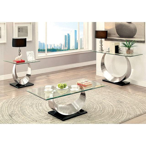 ORLA II Satin Plated/Black End Table - Premium End Table from FOA East - Just $407.55! Shop now at Furniture Wholesale Plus  We are the best furniture store in Nashville, Hendersonville, Goodlettsville, Madison, Antioch, Mount Juliet, Lebanon, Gallatin, Springfield, Murfreesboro, Franklin, Brentwood