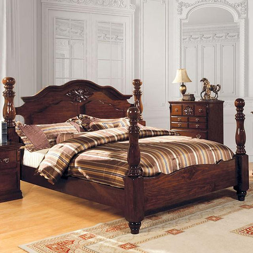 Tuscan II Glossy Dark Pine E.King Bed - Premium Bed from FOA East - Just $758.55! Shop now at Furniture Wholesale Plus  We are the best furniture store in Nashville, Hendersonville, Goodlettsville, Madison, Antioch, Mount Juliet, Lebanon, Gallatin, Springfield, Murfreesboro, Franklin, Brentwood