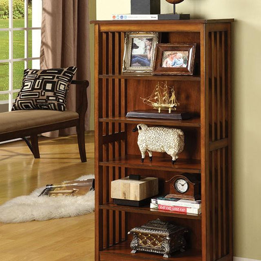 Valencia I Antique Oak Media Shelf - Premium Bookcase from FOA East - Just $154.05! Shop now at Furniture Wholesale Plus  We are the best furniture store in Nashville, Hendersonville, Goodlettsville, Madison, Antioch, Mount Juliet, Lebanon, Gallatin, Springfield, Murfreesboro, Franklin, Brentwood