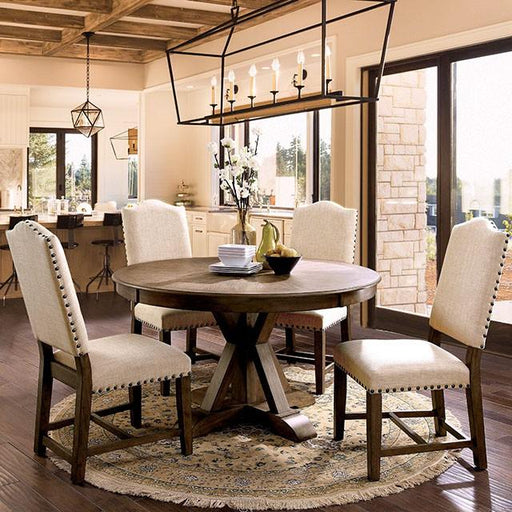 Julia Light Oak Round Dining Table - Premium Dining Table from FOA East - Just $583.05! Shop now at Furniture Wholesale Plus  We are the best furniture store in Nashville, Hendersonville, Goodlettsville, Madison, Antioch, Mount Juliet, Lebanon, Gallatin, Springfield, Murfreesboro, Franklin, Brentwood