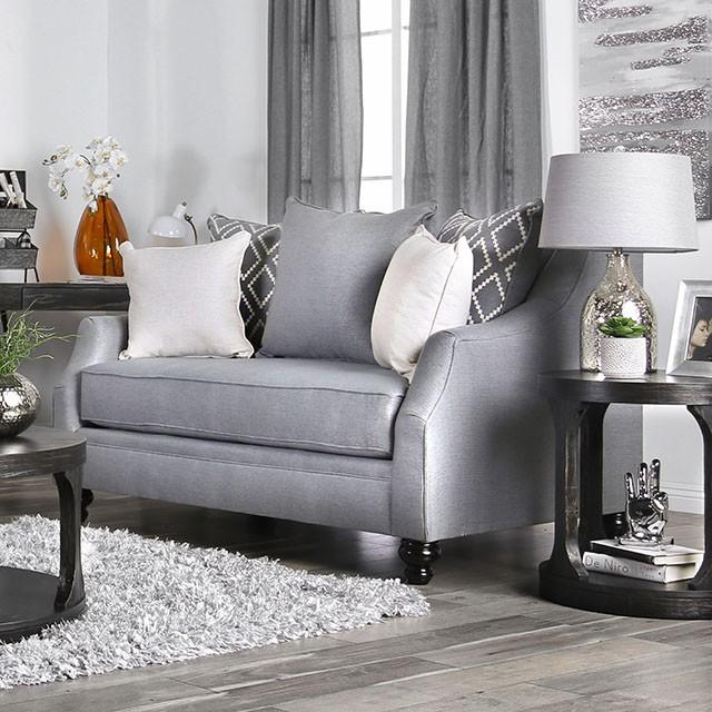 Nefyn Gray Love Seat - Premium Loveseat from FOA East - Just $1462.50! Shop now at Furniture Wholesale Plus  We are the best furniture store in Nashville, Hendersonville, Goodlettsville, Madison, Antioch, Mount Juliet, Lebanon, Gallatin, Springfield, Murfreesboro, Franklin, Brentwood