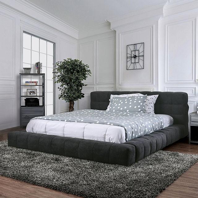 Wolsey Dark Gray Cal.King Bed - Premium Bed from FOA East - Just $713.70! Shop now at Furniture Wholesale Plus  We are the best furniture store in Nashville, Hendersonville, Goodlettsville, Madison, Antioch, Mount Juliet, Lebanon, Gallatin, Springfield, Murfreesboro, Franklin, Brentwood