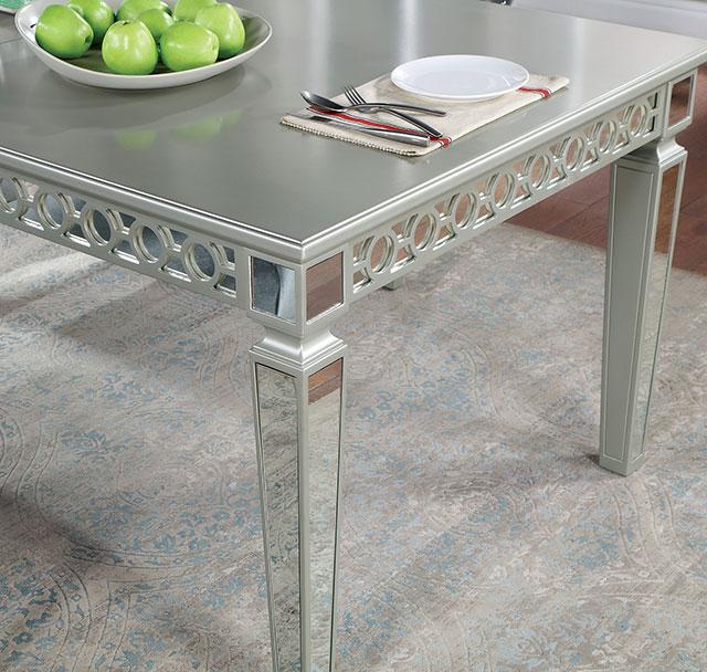 ADALIA Dining Table, Silver - Premium Dining Table from FOA East - Just $778.05! Shop now at Furniture Wholesale Plus  We are the best furniture store in Nashville, Hendersonville, Goodlettsville, Madison, Antioch, Mount Juliet, Lebanon, Gallatin, Springfield, Murfreesboro, Franklin, Brentwood