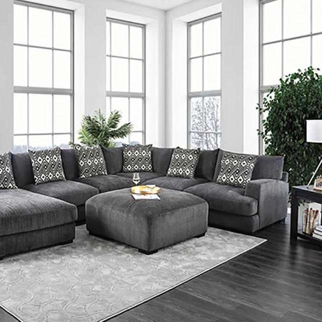 Kaylee Gray U-Shaped Sectional - Premium Sectional from FOA East - Just $2923.05! Shop now at Furniture Wholesale Plus  We are the best furniture store in Nashville, Hendersonville, Goodlettsville, Madison, Antioch, Mount Juliet, Lebanon, Gallatin, Springfield, Murfreesboro, Franklin, Brentwood