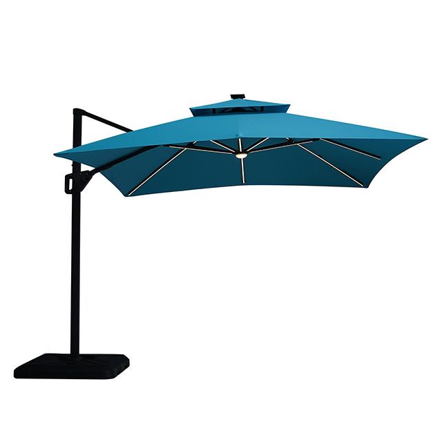 Sano 10 Ft Square Umbrella w/ Double Top w/ LED + 37" Large Base - Premium Outdoor Accessories from FOA East - Just $427.05! Shop now at Furniture Wholesale Plus  We are the best furniture store in Nashville, Hendersonville, Goodlettsville, Madison, Antioch, Mount Juliet, Lebanon, Gallatin, Springfield, Murfreesboro, Franklin, Brentwood